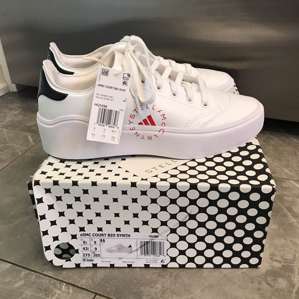 Adidas by Stella McCartney White and Black Sneakers
